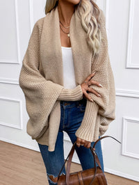 Women's Open Front Cardigan | Relaxed Batwing Drape Back