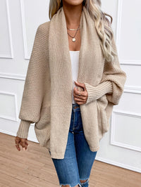 Women's Open Front Cardigan | Relaxed Batwing Drape Side