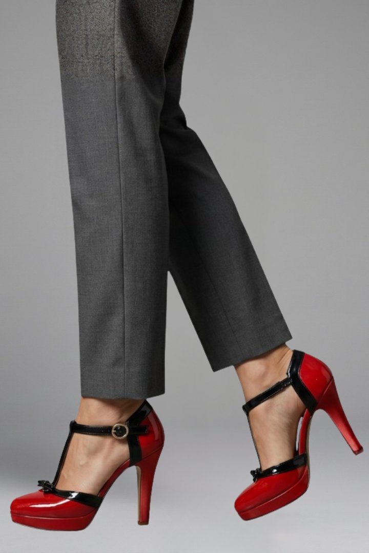 Women's Orthopaedic Heels | T-Strap with Formal Platform Sole Back