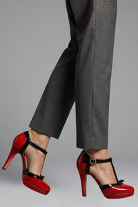 Women's Orthopaedic Heels | T-Strap with Formal Platform Sole Side