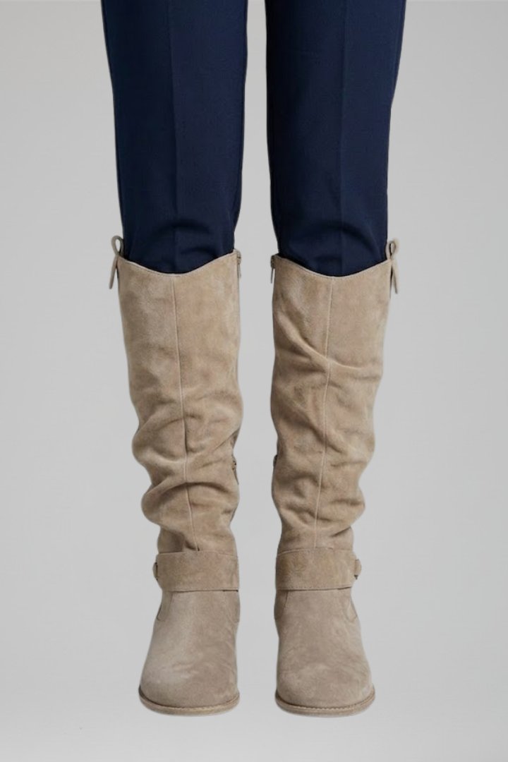 Women's Orthopaedic Knee-High Boots with Side Zip Detail