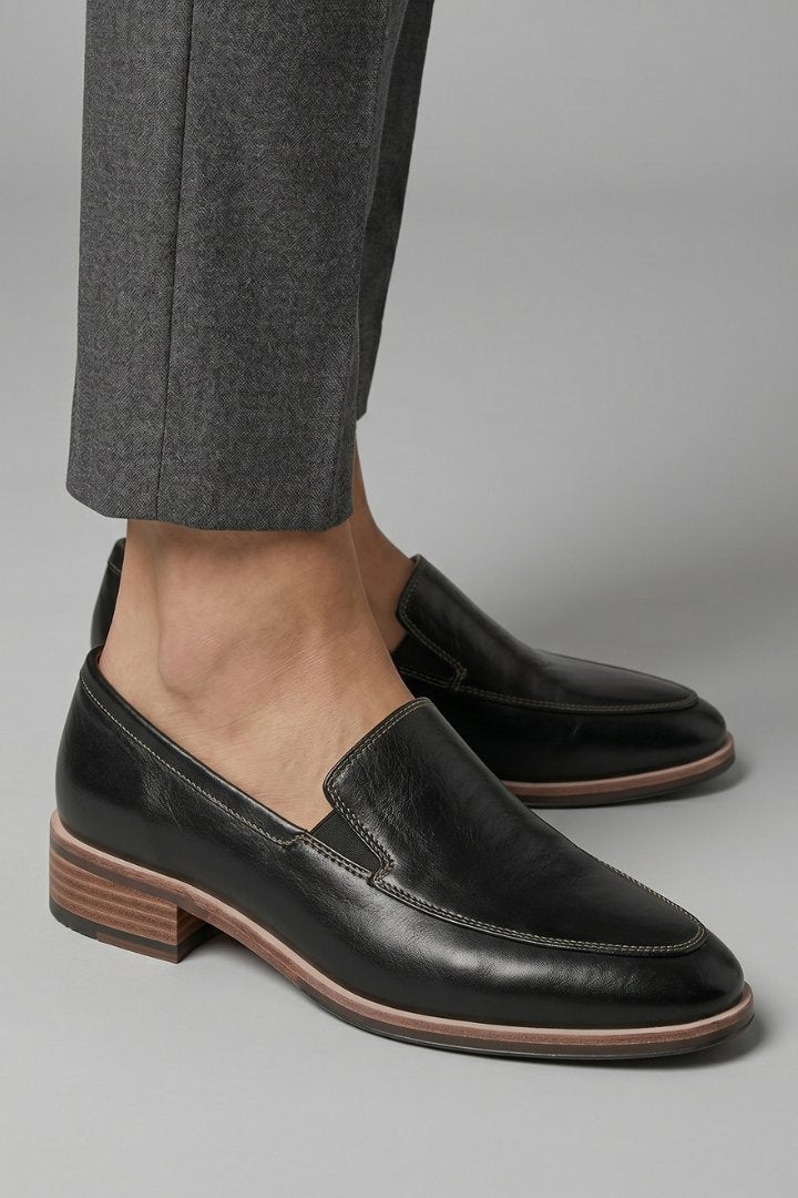Women's Orthopaedic Loafers | Slip-On with Office Style Heel Back