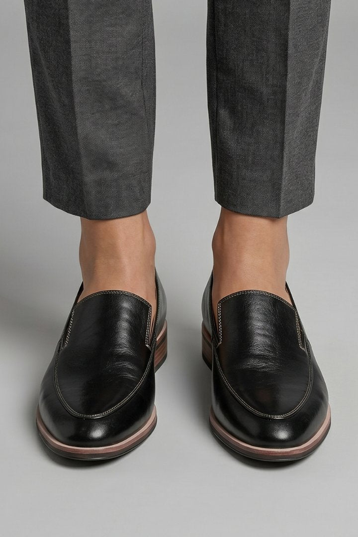 Women's Orthopaedic Loafers | Slip-On with Office Style Heel Detail