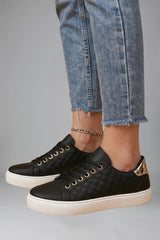 Women's Orthopaedic Trainers | Quilted with Flat Cushioned Sole