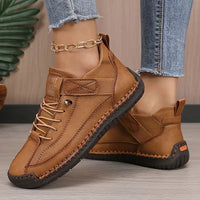 Women's Orthopedic Sneakers | Leather Slip On with Cushioned Sole Angle