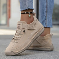 Women's Orthopedic Sneakers | Leather Slip On with Cushioned Sole Back