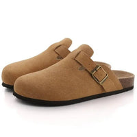 Women's Orthopedic Suede Cork Slippers Front