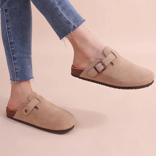 Women's Orthopedic Suede Cork Slippers Hero