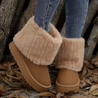 Women's Platform Winter Boots | Fur Cuff with Cosy Lining Back