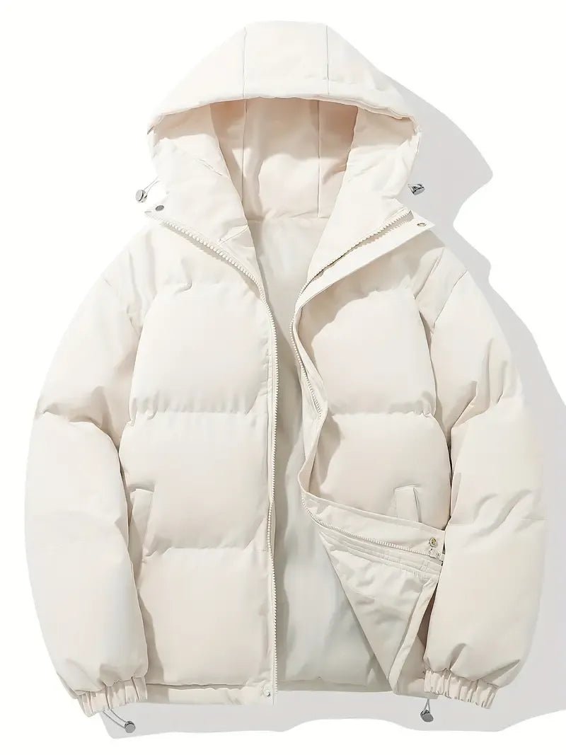 Women's Quilted Hooded Puffer Jacket with Padding Front