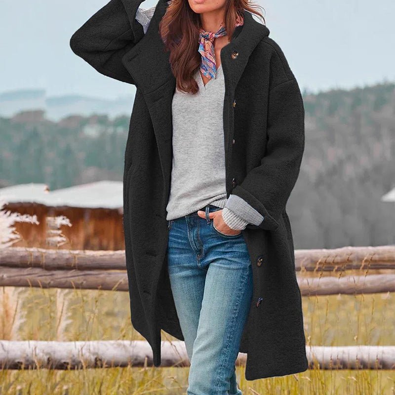 Women's Relaxed Fit Hooded Winter Coat Detail