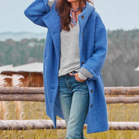 Women's Relaxed Fit Hooded Winter Coat Front