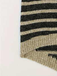 Women's Relaxed High Neck Sweater with Batwing Sleeves Side