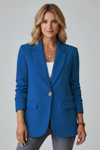 Women's Single Button Blazer with Notched Lapel Alternate