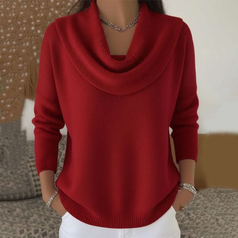 Women's Soft Elegance Cowl Neck Cotton Sweater Hero