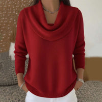 Women's Soft Elegance Cowl Neck Cotton Sweater Hero