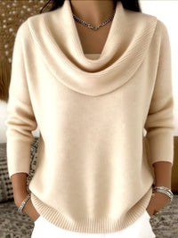 Women's Soft Elegance Cowl Neck Cotton Sweater View 11