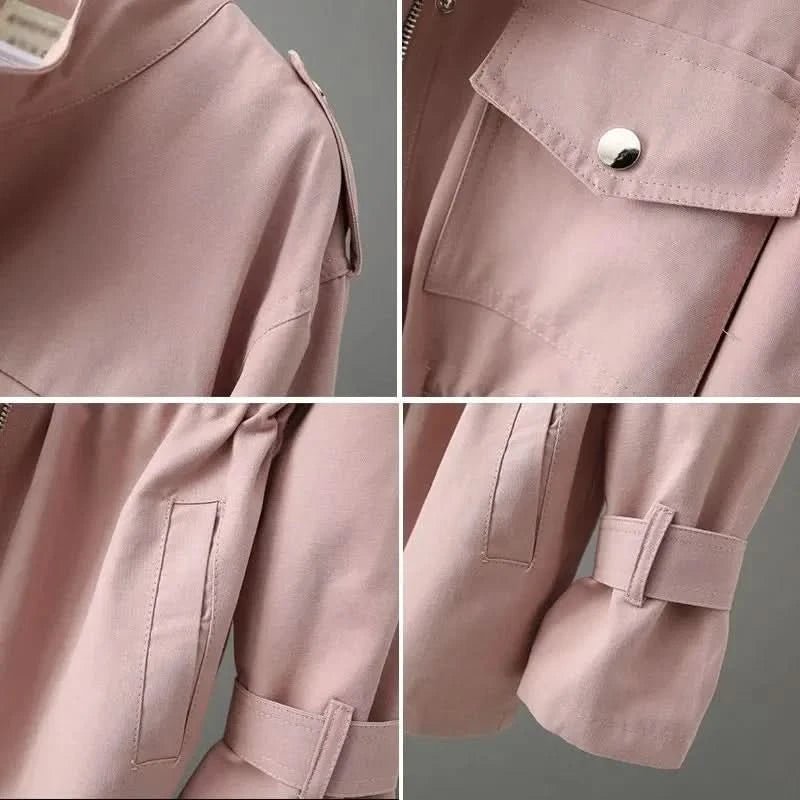 Women's Tailored Overcoat with Cinched Waist Detail