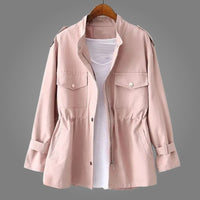 Women's Tailored Overcoat with Cinched Waist Front