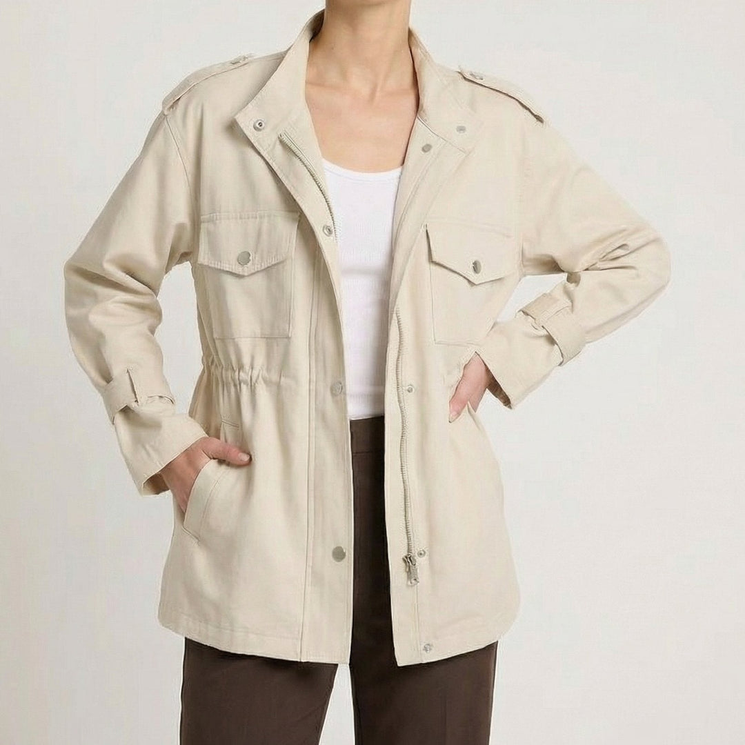 Women's Tailored Overcoat with Cinched Waist Hero