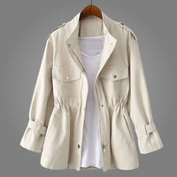 Women's Tailored Overcoat with Cinched Waist Side