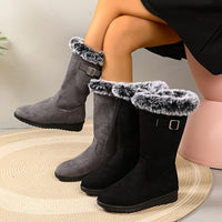 Women's Tall Boots | Fur Trim Cuff with Cosy Lining Back