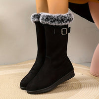 Women's Tall Boots | Fur Trim Cuff with Cosy Lining Front
