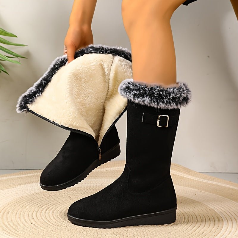 Women's Tall Boots | Fur Trim Cuff with Cosy Lining Hero