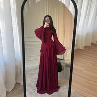 Women's Tiered Maxi Dress | Wedding Guest with Bell Sleeves Close Up