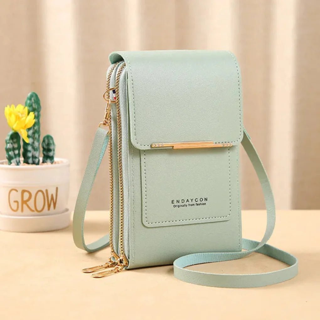 Women's Touch Screen Shoulder Bag with Phone Pocket Angle