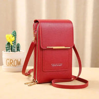Women's Touch Screen Shoulder Bag with Phone Pocket Detail