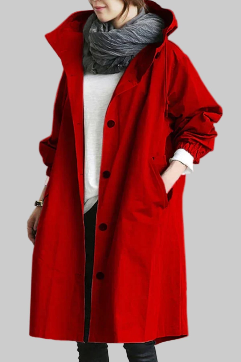 Women's Waterproof Rain Jacket | Oversized Fit with Adjustable Hood Angle