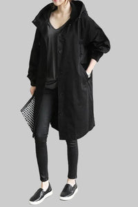 Women's Waterproof Rain Jacket | Oversized Fit with Adjustable Hood Back