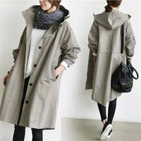 Women's Waterproof Rain Jacket | Oversized Fit with Adjustable Hood Front
