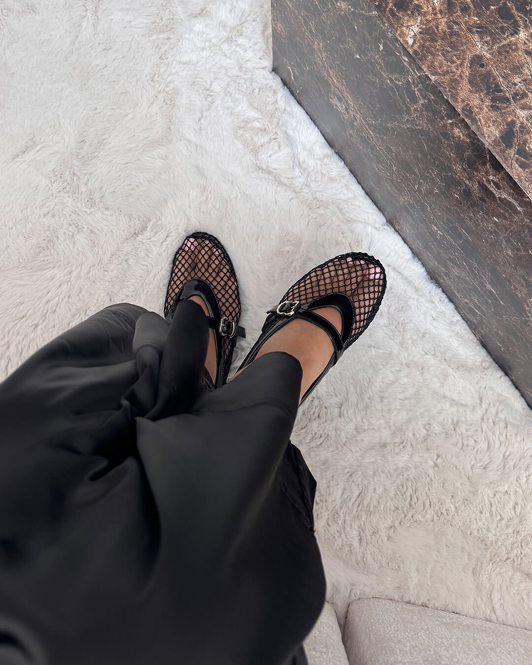 Women's Flat Shoes with Buckle Strap and Round Toe