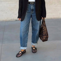 Women's Flat Shoes with Buckle Strap and Round Toe